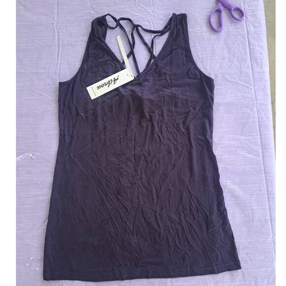 Ladies New Small Dark Blue Diamond Back Design Super Soft Athletic Tank Top - Picture 5 of 7